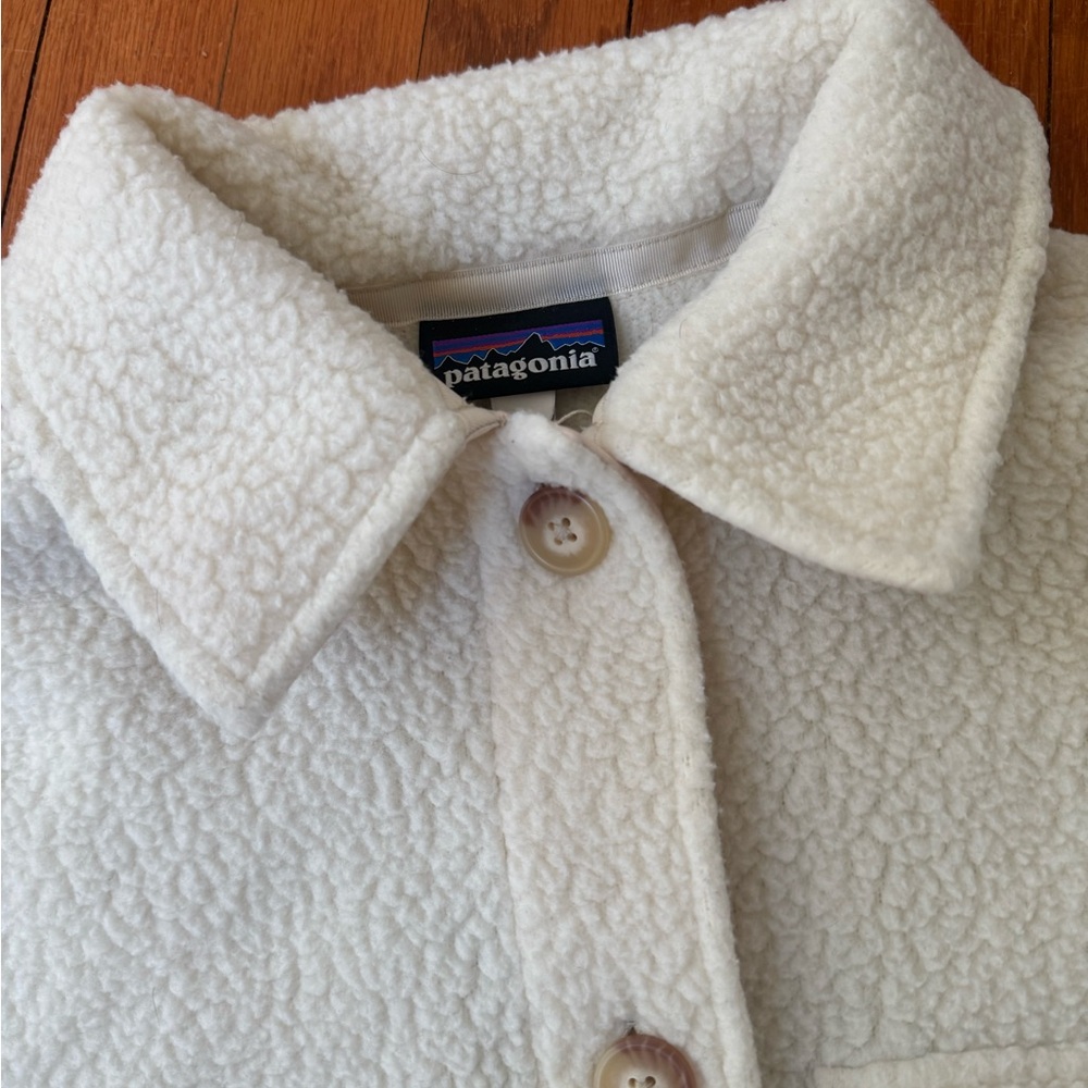 Cream Sherpa Button-Up Shacket - Picture 6 of 6